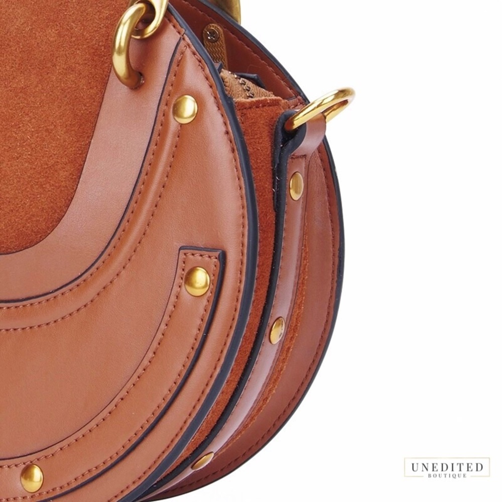 Circle Top Handle Crossbody - Saddle - Picture 5 of 7